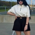 Футболка женская "Mini Zip"